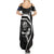 New Zealand Aotearoa Rugby Summer Maxi Dress Black Fern Maori Tribal Sporty Style LT9 - Polynesian Pride