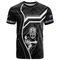Custom New Zealand Aotearoa Rugby T Shirt Black Fern Maori Tribal Sporty Style LT9 Black - Polynesian Pride
