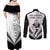 New Zealand Rugby Couples Matching Off Shoulder Maxi Dress and Long Sleeve Button Shirts Proud Aoteroa Stylised Maori Koru LT9 - Polynesian Pride