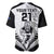 Custom New Zealand Rugby Baseball Jersey Proud Aoteroa Stylised Maori Koru LT9 - Polynesian Pride