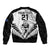 Custom New Zealand Rugby Bomber Jacket Proud Aoteroa Stylised Maori Koru LT9 - Polynesian Pride