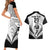 Custom New Zealand Rugby Couples Matching Short Sleeve Bodycon Dress and Hawaiian Shirt Proud Aoteroa Stylised Maori Koru LT9 - Polynesian Pride