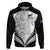 Custom New Zealand Rugby Hoodie Proud Aoteroa Stylised Maori Koru LT9 Zip Hoodie Black - Polynesian Pride