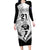 Custom New Zealand Rugby Long Sleeve Bodycon Dress Proud Aoteroa Stylised Maori Koru LT9 Long Dress Black - Polynesian Pride