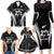 New Zealand Aotearoa Rugby Family Matching Long Sleeve Bodycon Dress and Hawaiian Shirt Haka Dance Mixed Silver Fern Sporty Style LT9 - Polynesian Pride