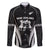 New Zealand Aotearoa Rugby Family Matching Long Sleeve Bodycon Dress and Hawaiian Shirt Haka Dance Mixed Silver Fern Sporty Style LT9 Dad's Shirt - Long Sleeve Black - Polynesian Pride