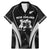 New Zealand Aotearoa Rugby Family Matching Mermaid Dress and Hawaiian Shirt Haka Dance Mixed Silver Fern Sporty Style LT9 Dad's Shirt - Short Sleeve Black - Polynesian Pride