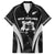 New Zealand Aotearoa Rugby Family Matching Short Sleeve Bodycon Dress and Hawaiian Shirt Haka Dance Mixed Silver Fern Sporty Style LT9 Dad's Shirt - Short Sleeve Black - Polynesian Pride