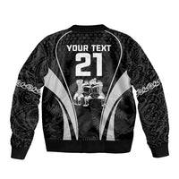 Custom New Zealand Aotearoa Rugby Bomber Jacket Haka Dance Mixed Silver Fern Sporty Style LT9 - Polynesian Pride