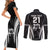 Custom New Zealand Aotearoa Rugby Couples Matching Short Sleeve Bodycon Dress and Long Sleeve Button Shirts Haka Dance Mixed Silver Fern Sporty Style LT9 - Polynesian Pride