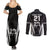 Custom New Zealand Aotearoa Rugby Couples Matching Summer Maxi Dress and Long Sleeve Button Shirts Haka Dance Mixed Silver Fern Sporty Style LT9 - Polynesian Pride