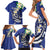 FSM Chuuk State Polynesian Shark Tattoo Personalised Family Matching Short Sleeve Bodycon Dress and Hawaiian Shirt