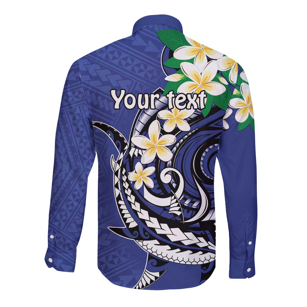 FSM Chuuk State Polynesian Shark Tattoo Personalised Long Sleeve Button Shirt