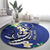 FSM Chuuk State Polynesian Shark Tattoo Personalised Round Carpet