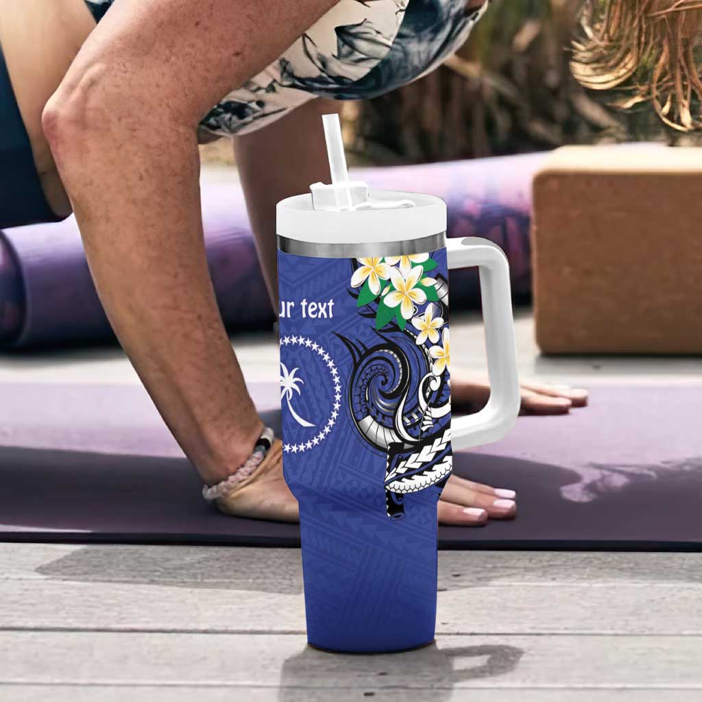 FSM Chuuk State Polynesian Shark Tattoo Personalised Tumbler With Handle