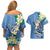 FSM Kosrae Polynesian Shark Tattoo Personalised Couples Matching Off Shoulder Short Dress and Hawaiian Shirt