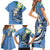 FSM Kosrae Polynesian Shark Tattoo Personalised Family Matching Short Sleeve Bodycon Dress and Hawaiian Shirt