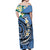 FSM Kosrae Polynesian Shark Tattoo Personalised Off Shoulder Maxi Dress