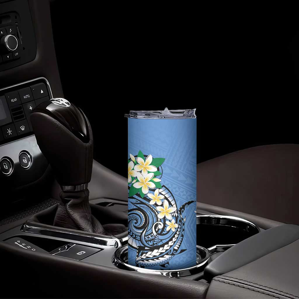 FSM Kosrae Polynesian Shark Tattoo Personalised Skinny Tumbler