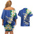 FSM Pohnpei Polynesian Shark Tattoo Personalised Couples Matching Off Shoulder Short Dress and Hawaiian Shirt