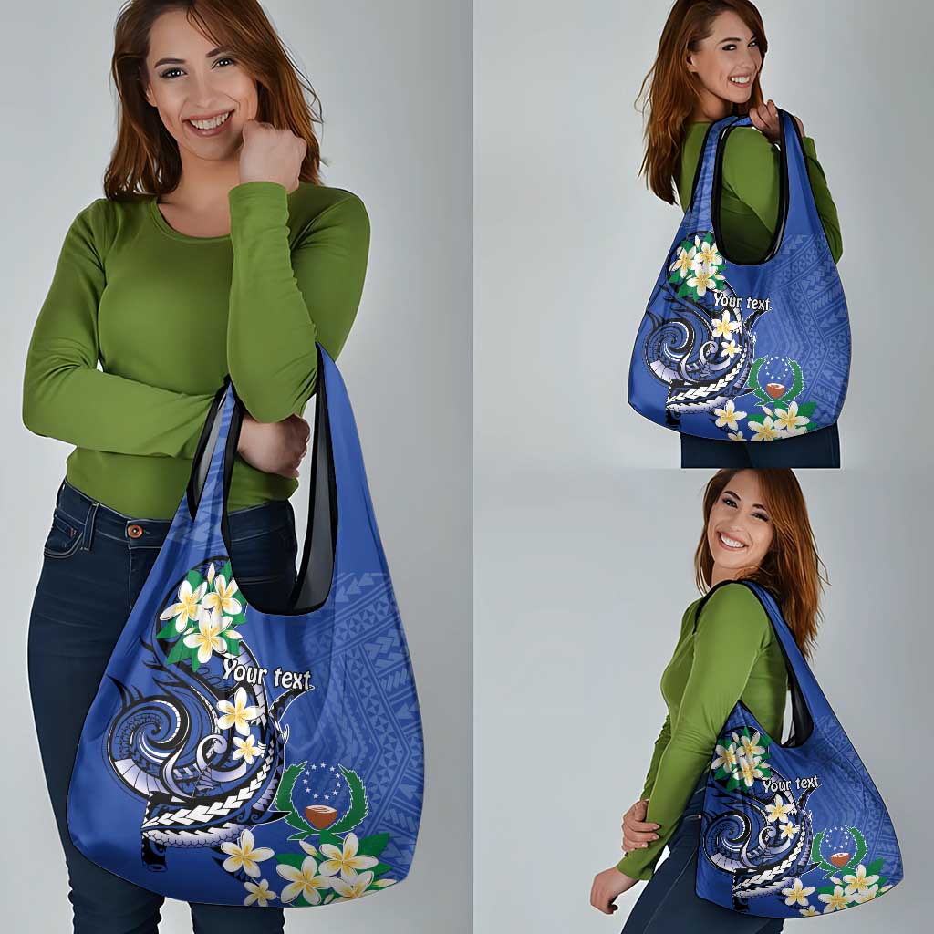 FSM Pohnpei Polynesian Shark Tattoo Personalised Grocery Bag