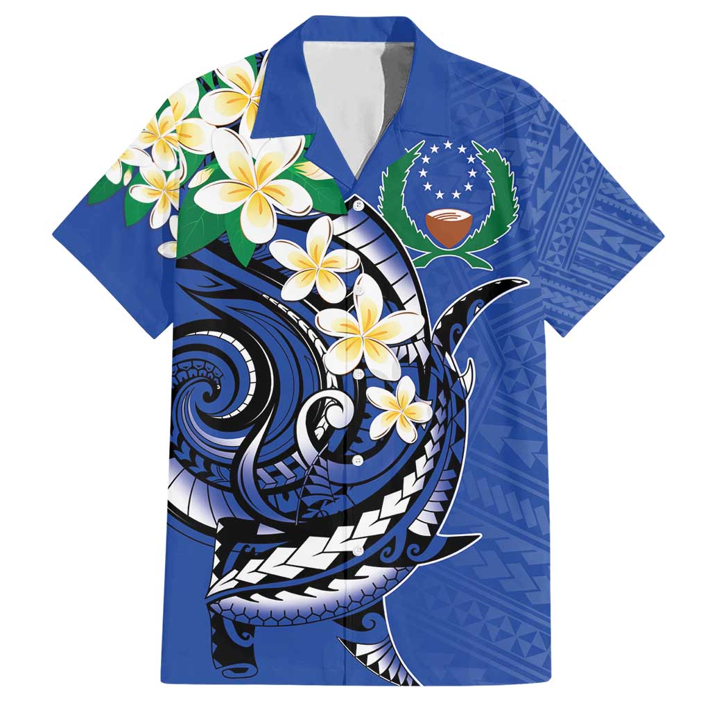 FSM Pohnpei Polynesian Shark Tattoo Personalised Hawaiian Shirt