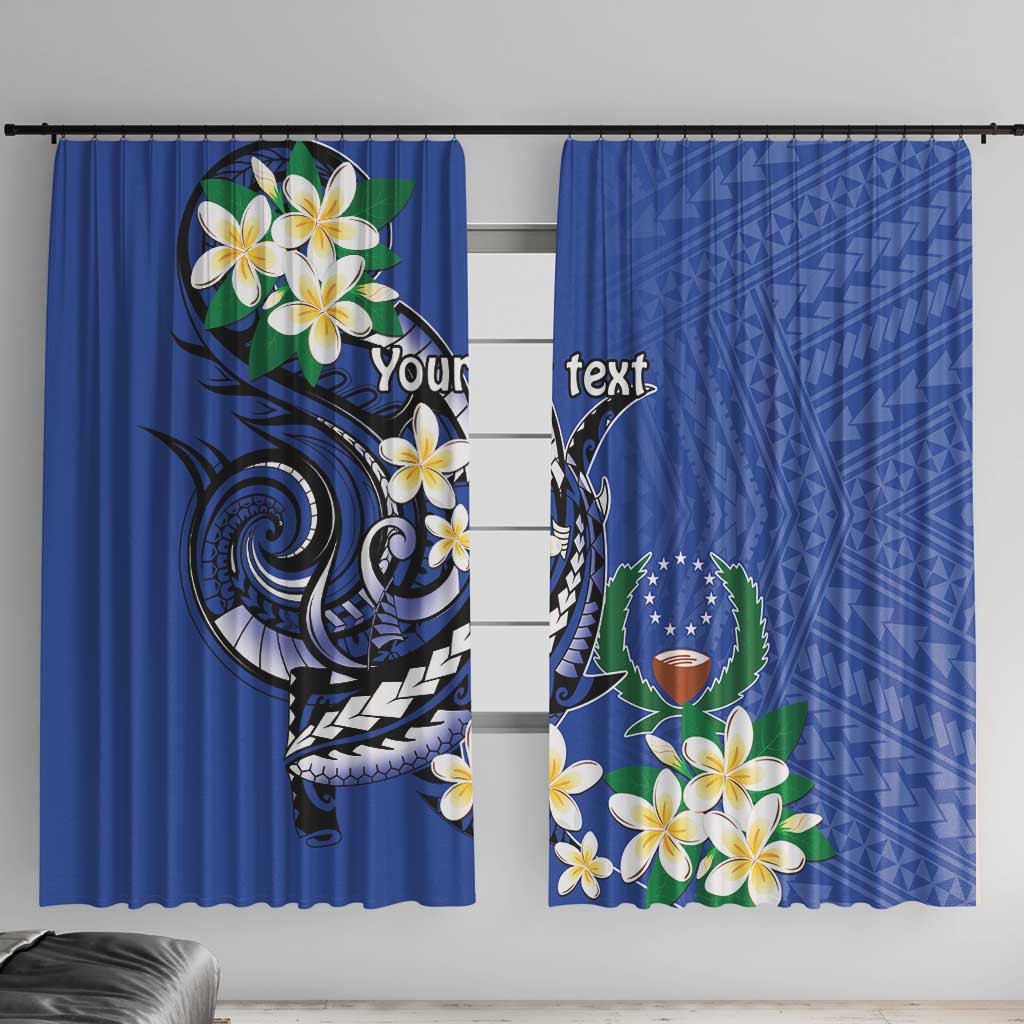 FSM Pohnpei Polynesian Shark Tattoo Personalised Window Curtain