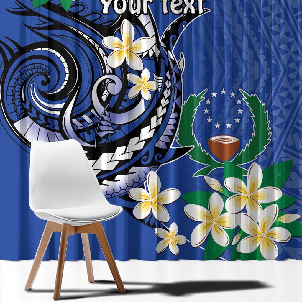 FSM Pohnpei Polynesian Shark Tattoo Personalised Window Curtain