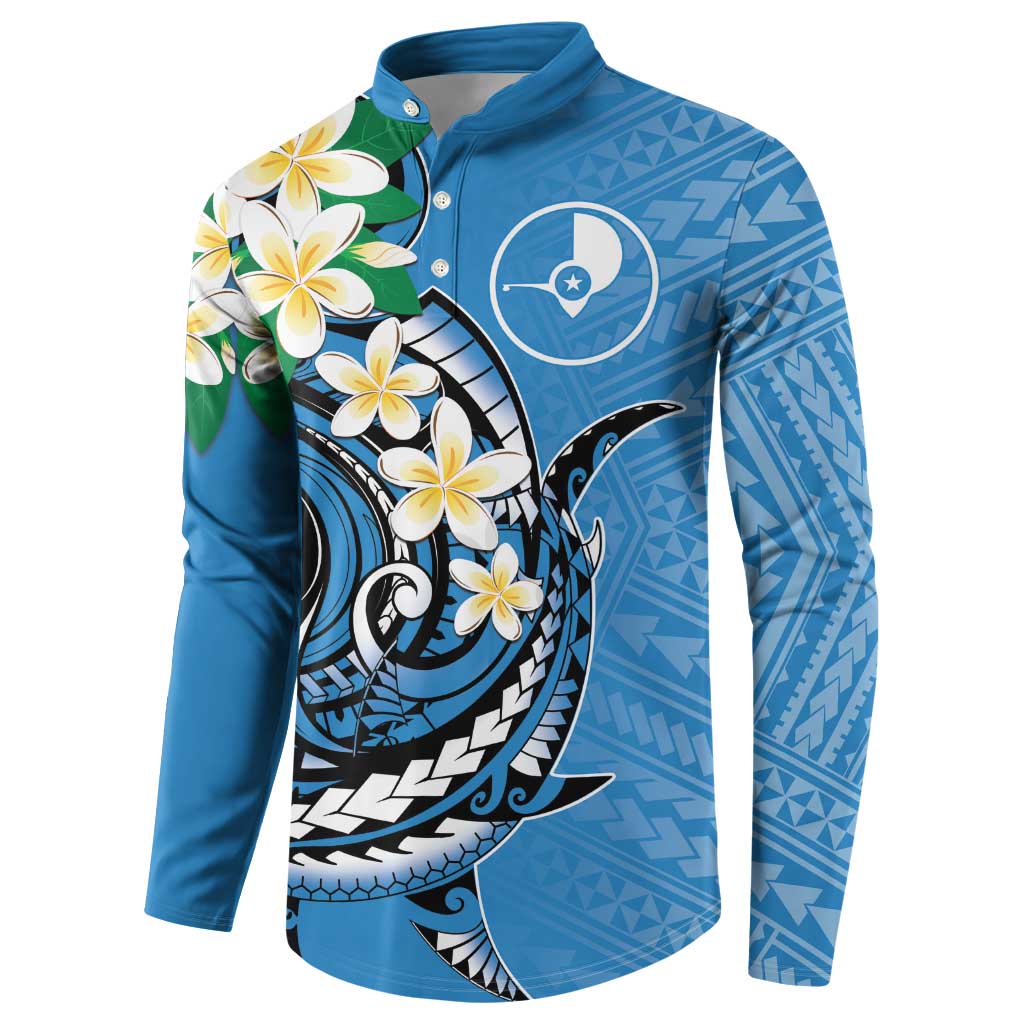 FSM Yap State Polynesian Shark Tattoo Personalised Button Sweatshirt