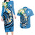 FSM Yap State Polynesian Shark Tattoo Personalised Couples Matching Long Sleeve Bodycon Dress and Hawaiian Shirt