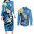 FSM Yap State Polynesian Shark Tattoo Personalised Couples Matching Long Sleeve Bodycon Dress and Long Sleeve Button Shirt