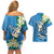 FSM Yap State Polynesian Shark Tattoo Personalised Couples Matching Off Shoulder Short Dress and Hawaiian Shirt