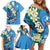 FSM Yap State Polynesian Shark Tattoo Personalised Family Matching Off Shoulder Short Dress and Hawaiian Shirt