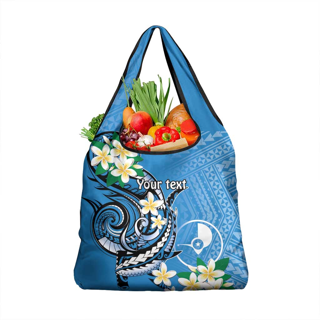 FSM Yap State Polynesian Shark Tattoo Personalised Grocery Bag