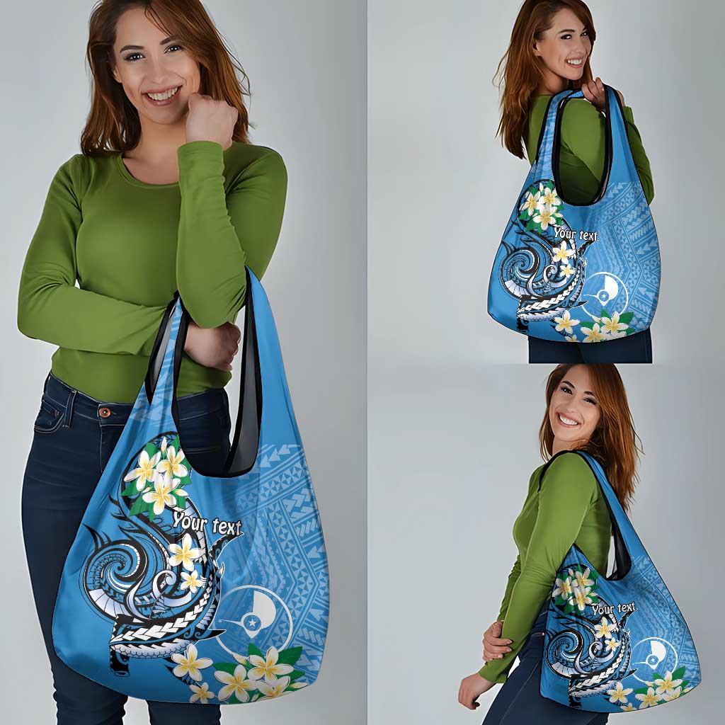 FSM Yap State Polynesian Shark Tattoo Personalised Grocery Bag
