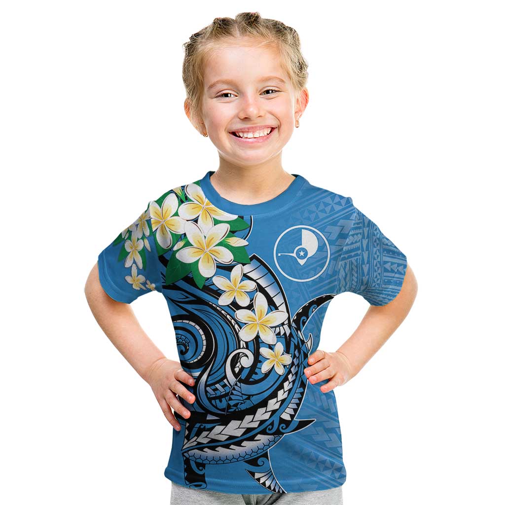 FSM Yap State Polynesian Shark Tattoo Personalised Kid T Shirt