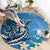 FSM Yap State Polynesian Shark Tattoo Personalised Round Carpet