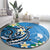 FSM Yap State Polynesian Shark Tattoo Personalised Round Carpet