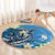 FSM Yap State Polynesian Shark Tattoo Personalised Round Carpet