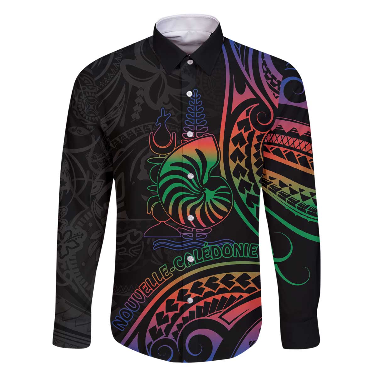 New Caledonia Polynesian Tatoo Personalised Family Matching Puletasi and Hawaiian Shirt