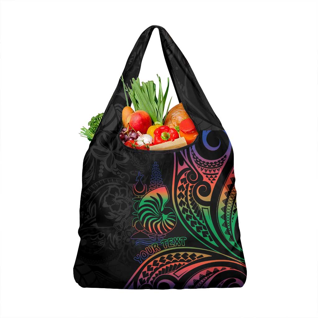 New Caledonia Polynesian Tatoo Personalised Grocery Bag