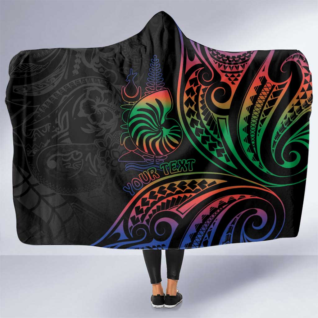 New Caledonia Polynesian Tatoo Personalised Hooded Blanket