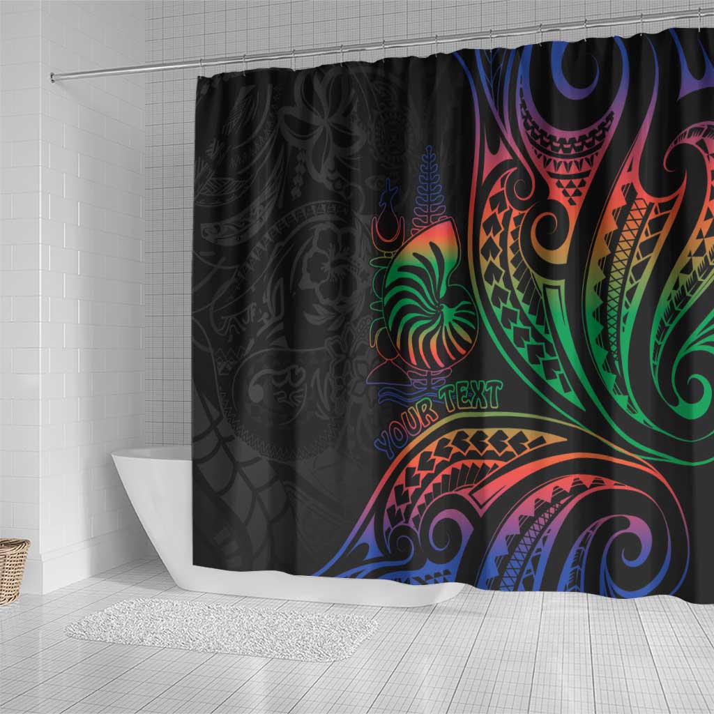 New Caledonia Polynesian Tatoo Personalised Shower Curtain