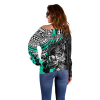 personalised-polynesia-skull-off-shoulder-sweater-tattoo-in-the-style-of-maori-with-marine-life-aqua