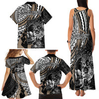personalised-polynesia-skull-family-matching-tank-maxi-dress-and-hawaiian-shirt-tattoo-in-the-style-of-maori-with-marine-life-gold