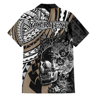 personalised-polynesia-skull-family-matching-tank-maxi-dress-and-hawaiian-shirt-tattoo-in-the-style-of-maori-with-marine-life-gold