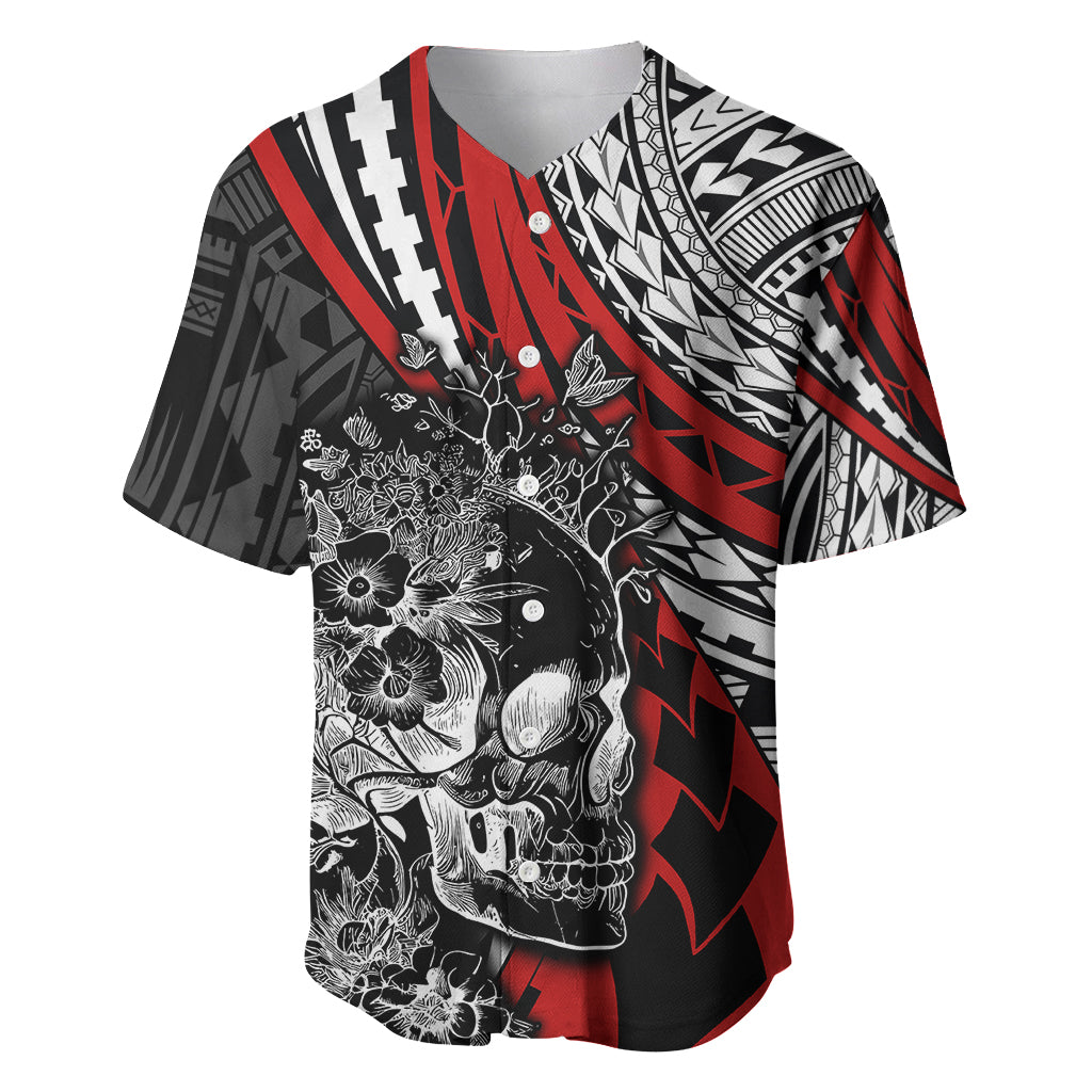 personalised-polynesia-skull-baseball-jersey-tattoo-in-the-style-of-maori-with-marine-life-red