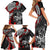 personalised-polynesia-skull-family-matching-short-sleeve-bodycon-dress-and-hawaiian-shirt-tattoo-in-the-style-of-maori-with-marine-life-red