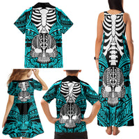 personalised-polynesia-skull-family-matching-tank-maxi-dress-and-hawaiian-shirt-with-boars-tusk-aqua-arty-vibe