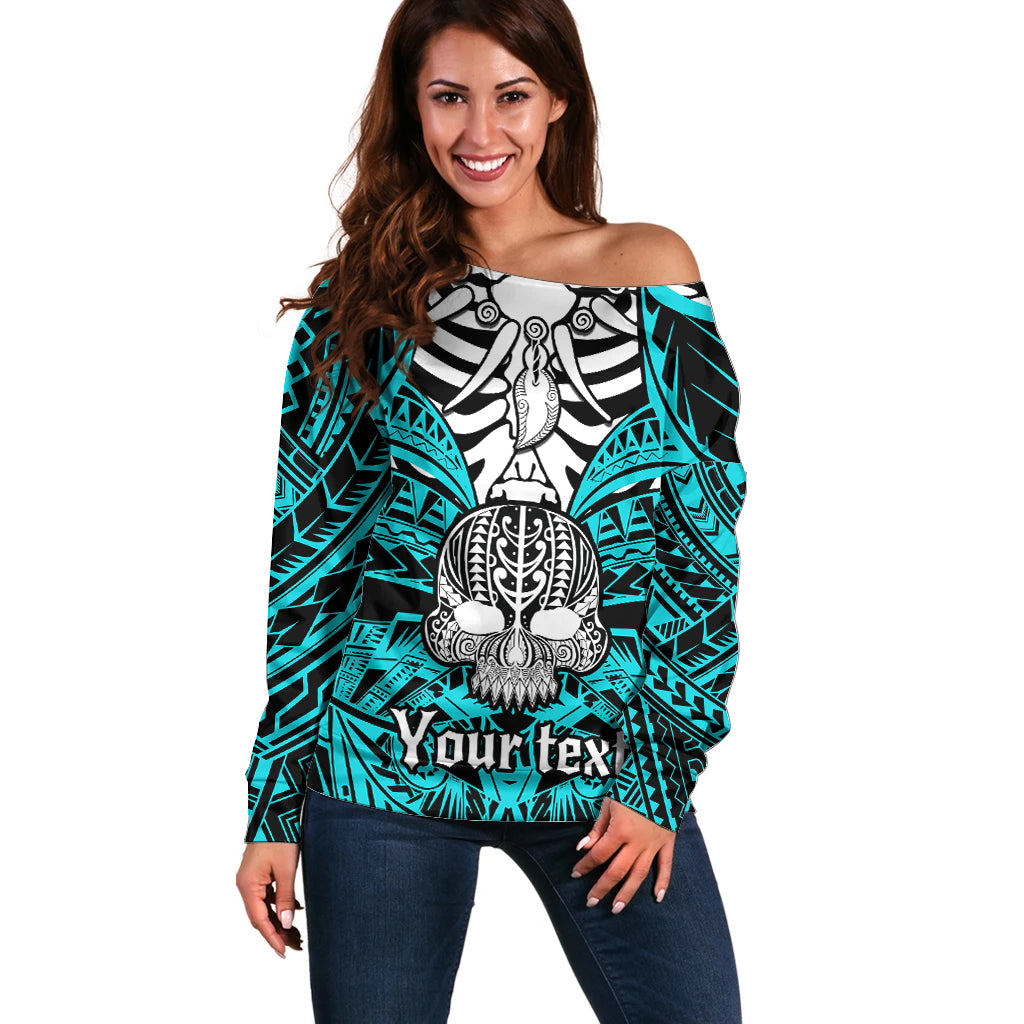 personalised-polynesia-skull-off-shoulder-sweater-with-boars-tusk-aqua-arty-vibe